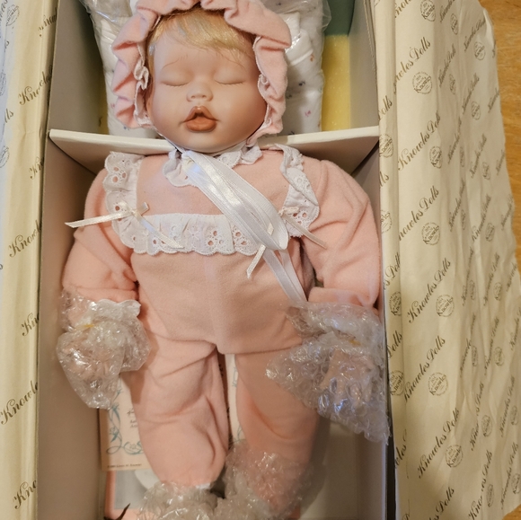 Baby Book Treasures by Edwin M. Knowles Porcelain Baby Doll named Elizabeth's Ho - Picture 3 of 7